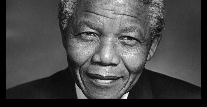 the first black president of South Africa Nelson Mandela