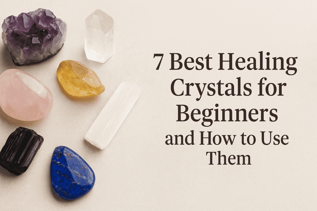 healing crystals, crystals for beginners, best healing crystals, how to use crystals, amethyst crystal benefits, rose quartz healing, clear quartz uses, black tourmaline protection, citrine for abundance, selenite cleansing, lapis lazuli meaning, chakra crystals, crystal energy, beginner crystal guide, spiritual crystals, crystal meditation, crystal rituals, crystals for anxiety, crystals for self-love, crystal healing guide